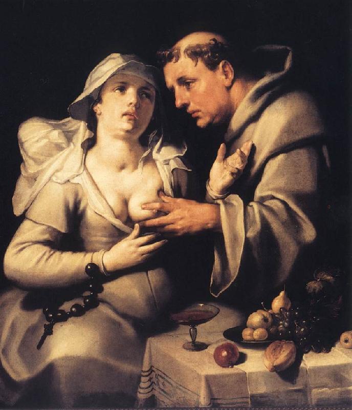CORNELIS VAN HAARLEM The Monk and the Nun ds oil painting picture